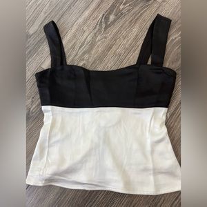 Princess Polly Chantell Top Black/Cream